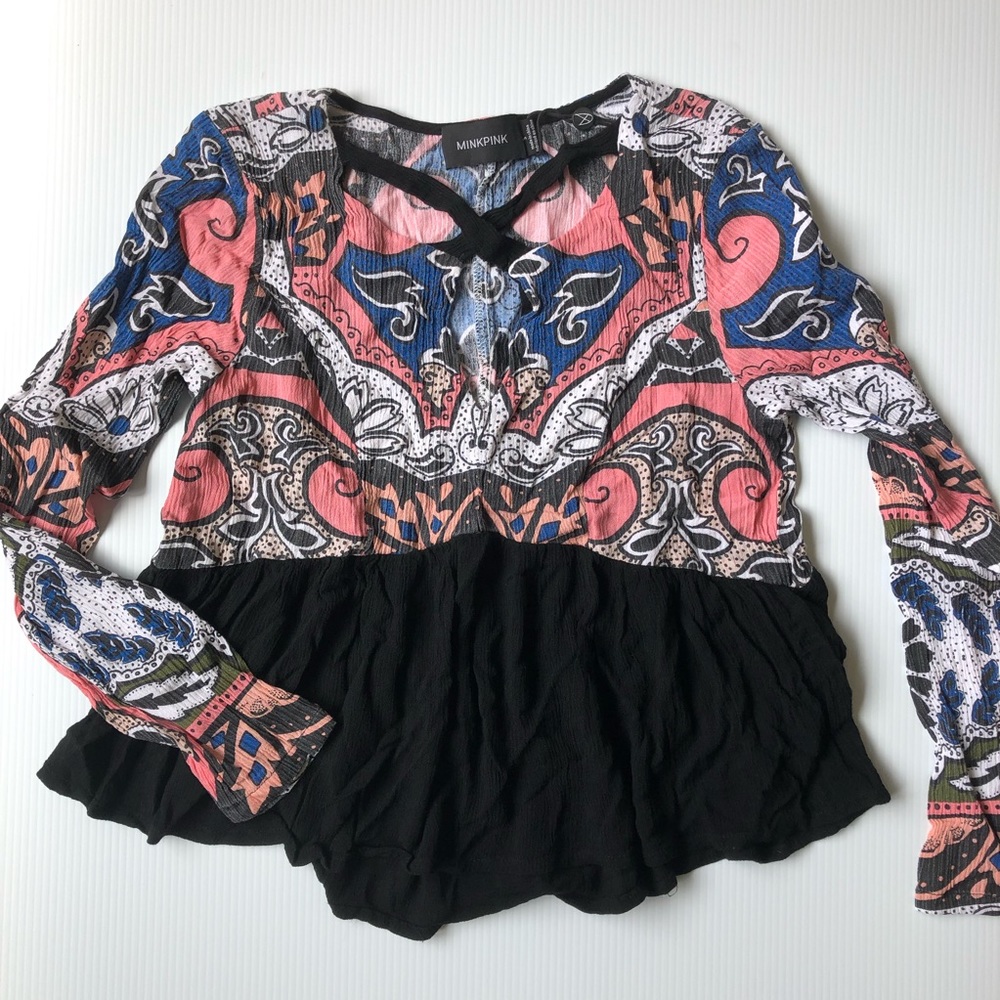 Long Sleeve Top With Keyhole Front | MINKPINK